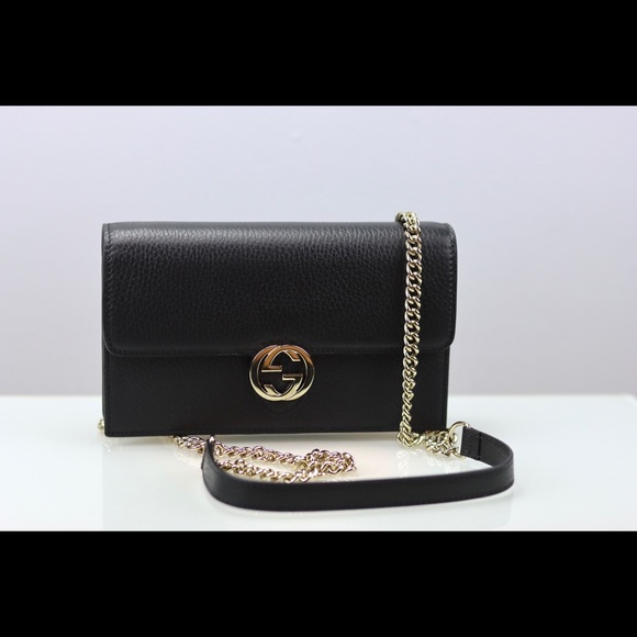 BRAND NEW Sm GUCCI Calfskin CrossBody Bag w/ Chain - Picture 2 of 5